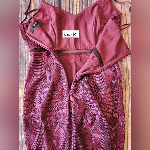 GUESS Size 4 Gianni Embroidered Mesh I set Dress Whimsygoth Witchy Vampcore Goth - Picture 5 of 11